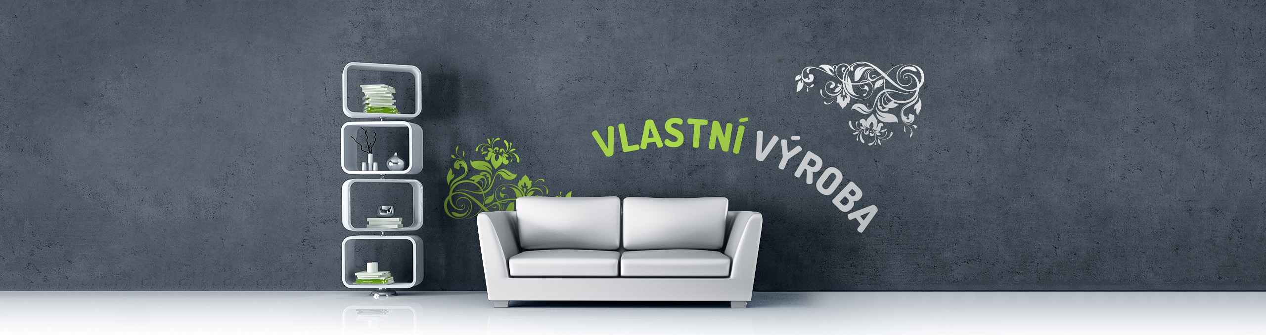 Samolepky na zeď - Abstraktní květina