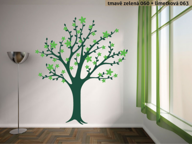 Samolepka na zeď - Rozkvetlý strom